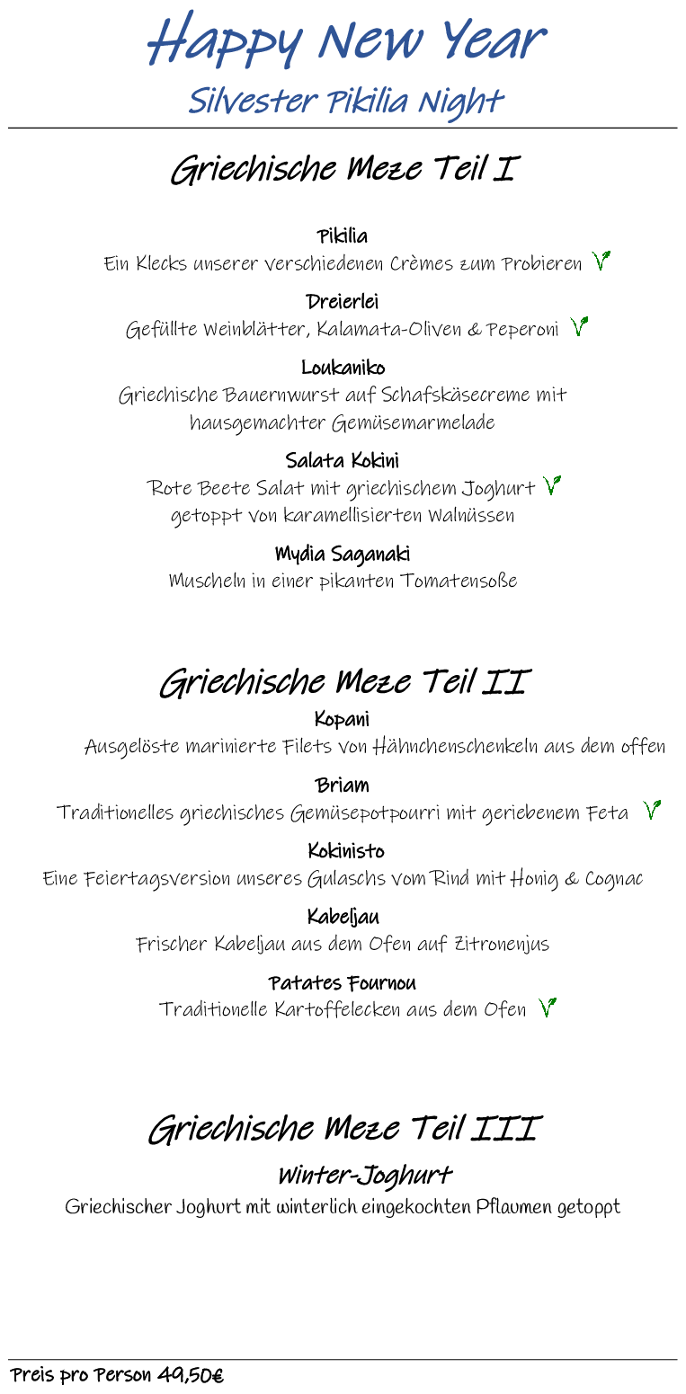 Silvestermenü 2025 Silvestermenü 2025