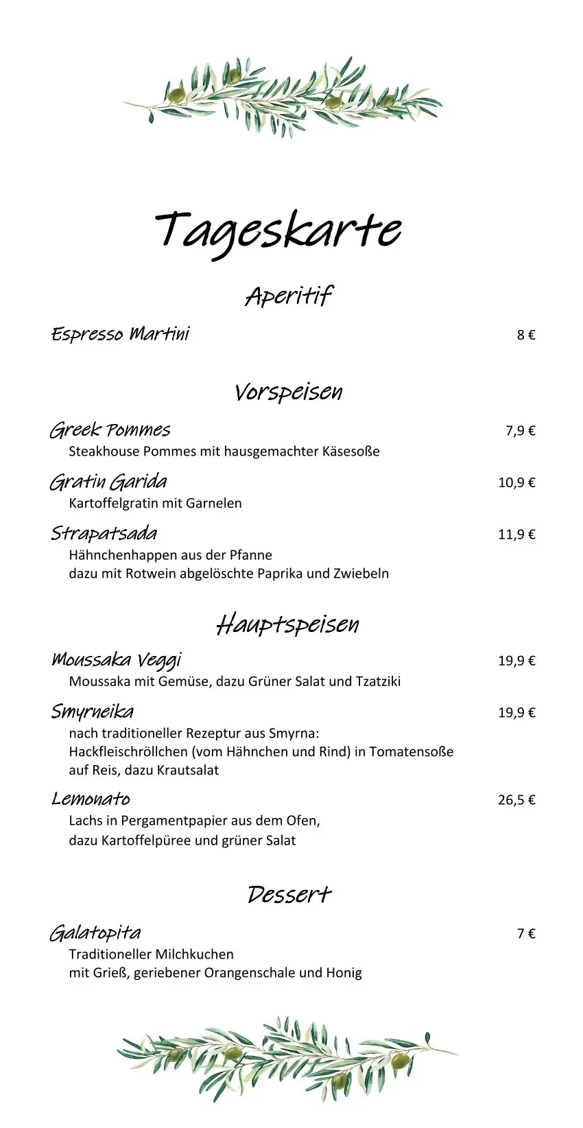 Wochenkarte 260506