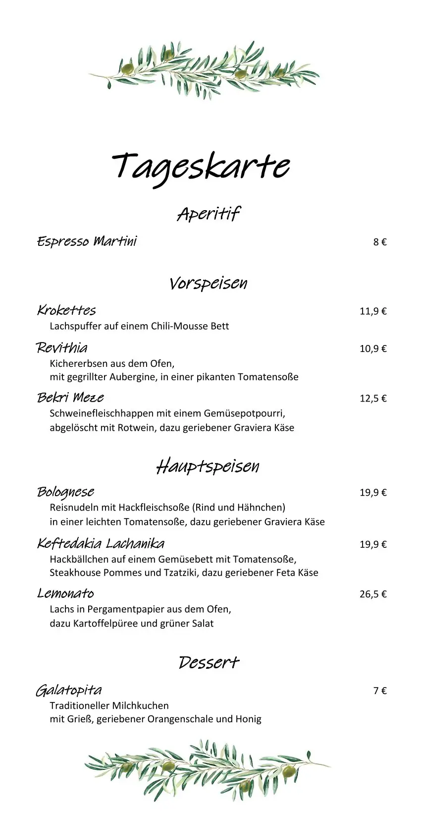 Wochenkarte 260513 Wochenkarte